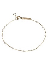 teensy 14k yellow gold grey diamond bracelet for kids